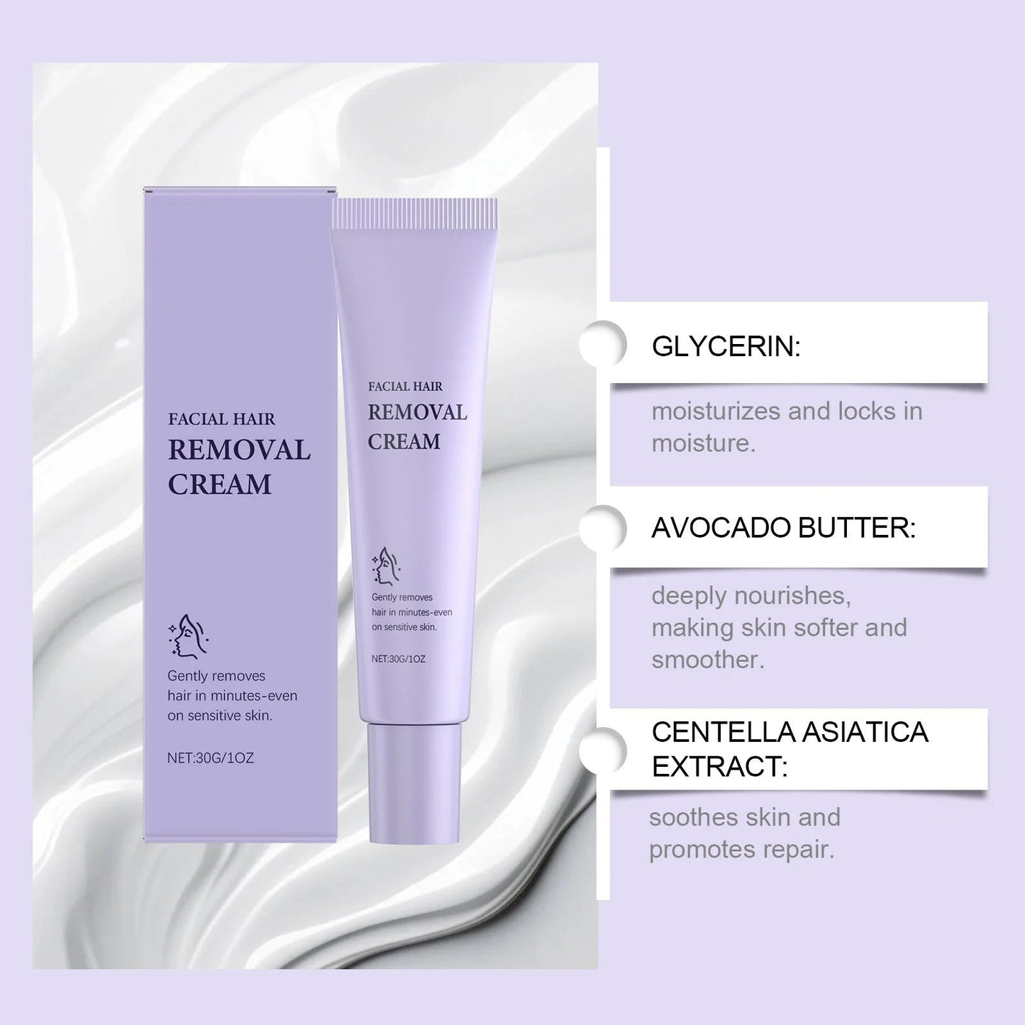 🔥 Today!-Buy 2 Get 1 FREE🔥Gentle and Painless Facial Hair Removal Cream