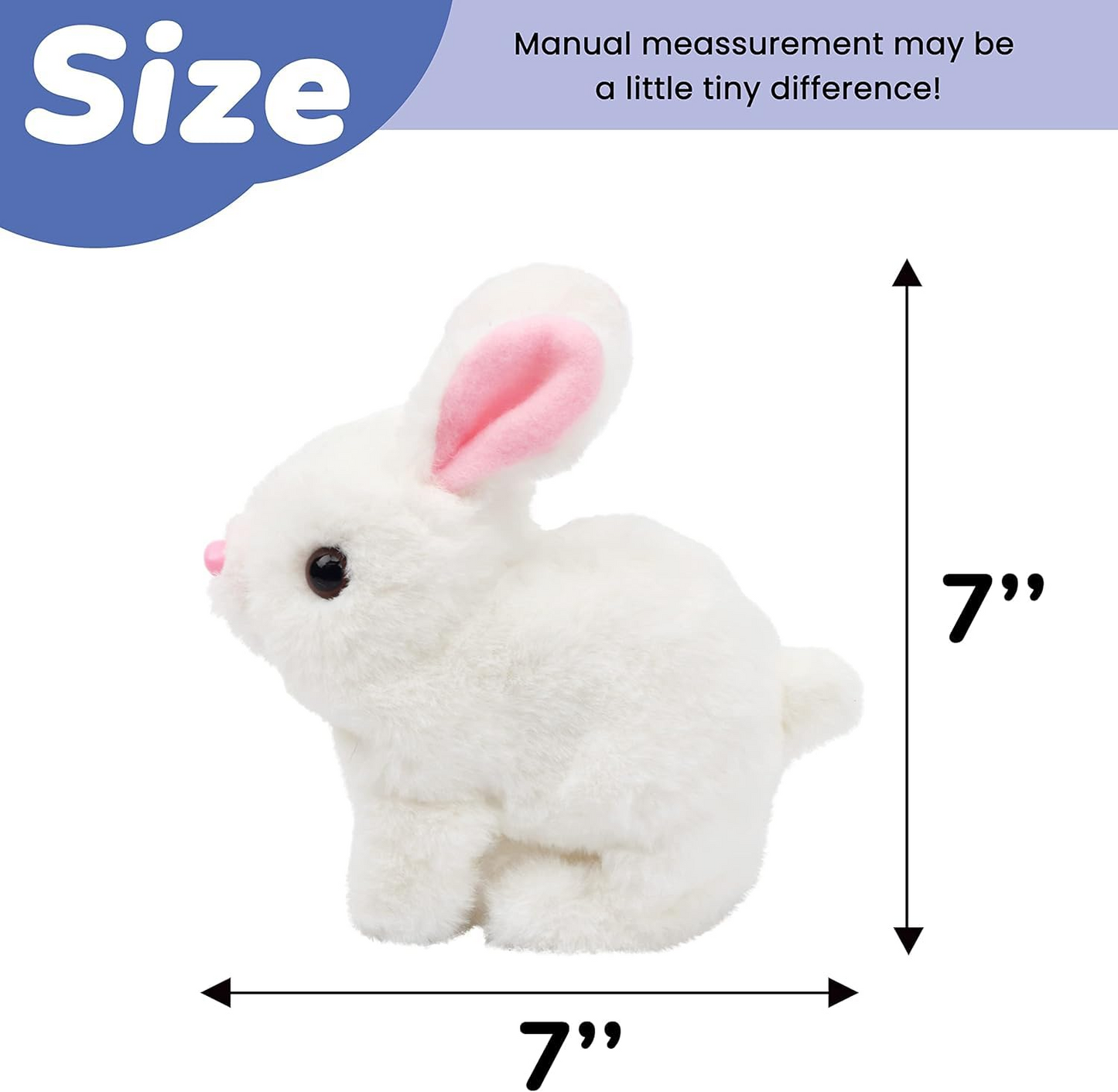 Electronic plush bunny toy, interactive Easter bunny toy