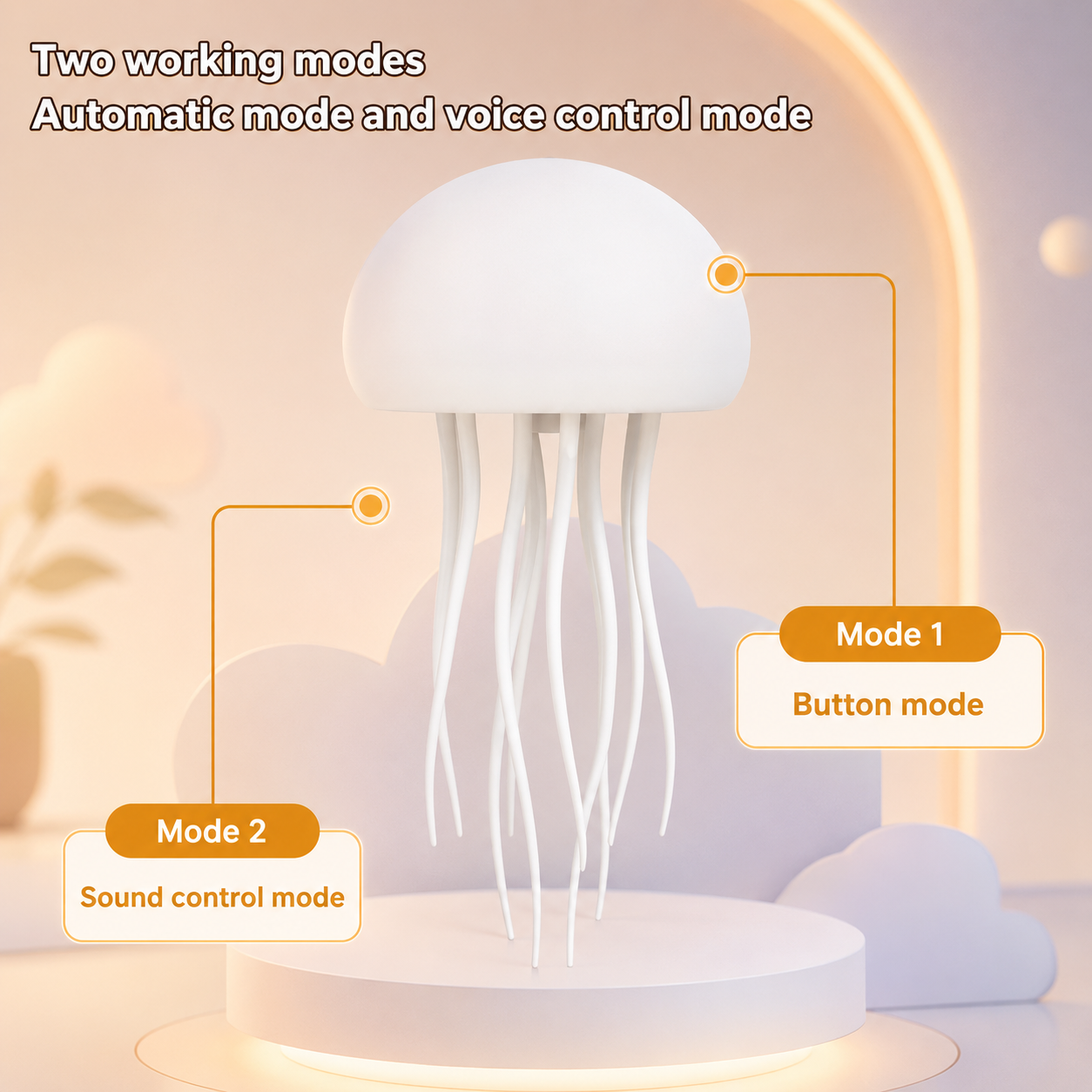 Jellyfish LED Night Light – Soft Glow Bedroom Decor