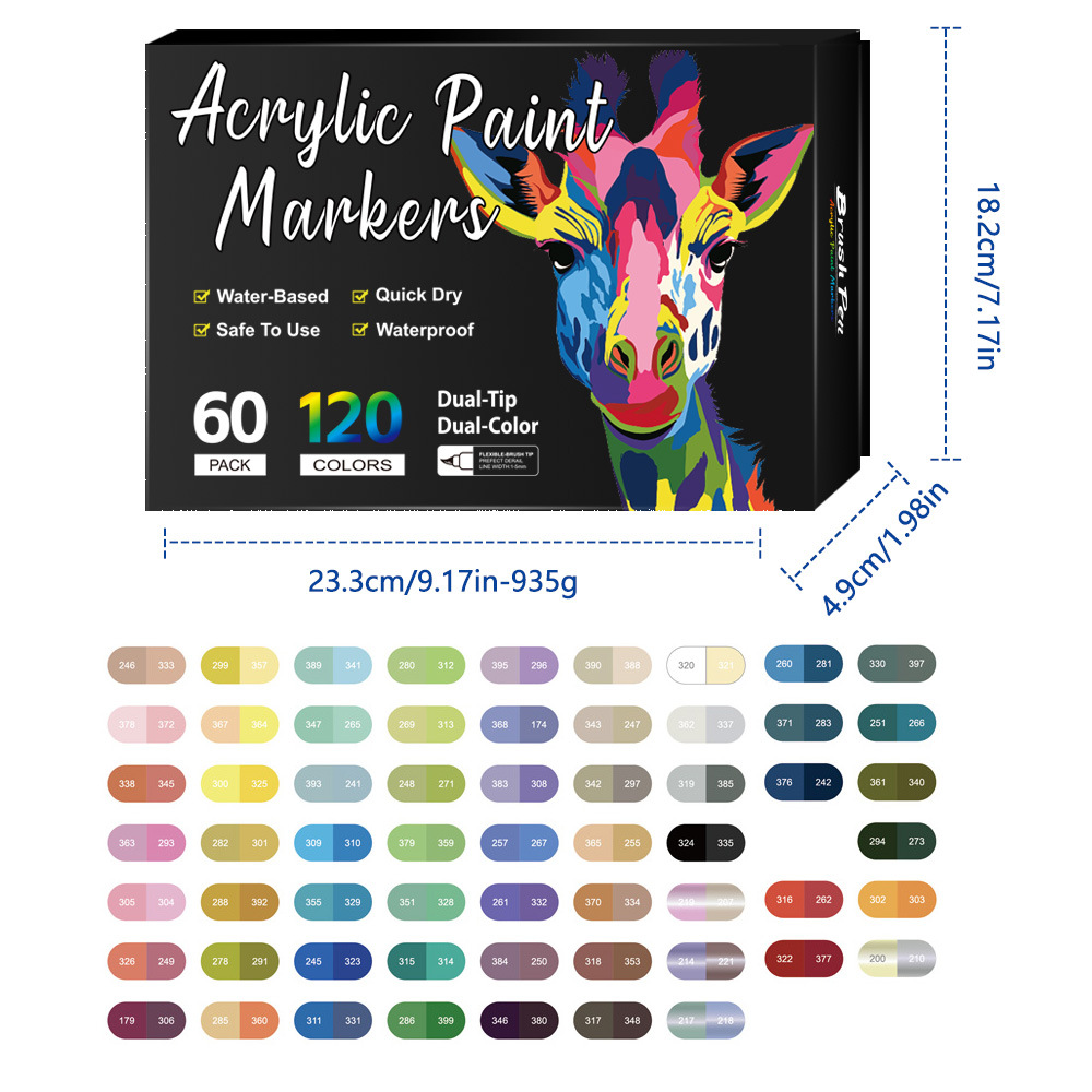 🔥Last Day Promotion-52% OFF - Dual Tip Acrylic Paint Pen Marker🖊️✏️🎨