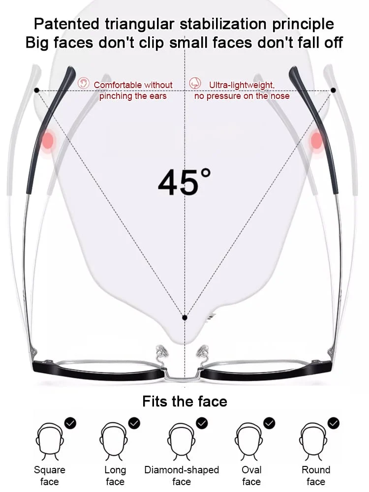 ๐ Automatic Zoom Reading Glasses | Anti-Blue Light Presbyopia