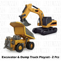 Excavator & Dump Truck Playset