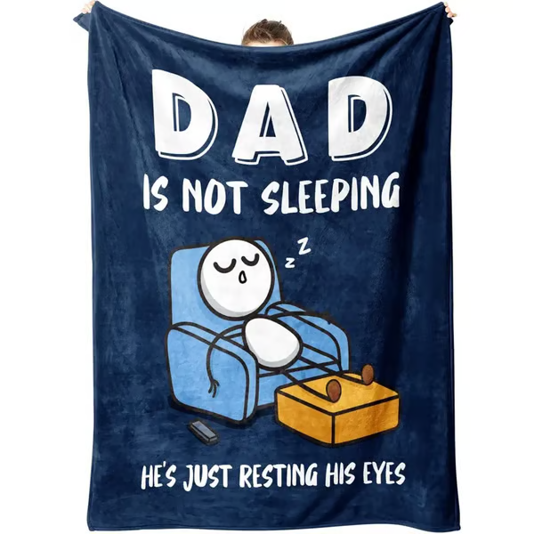 đ„Fatherâs Day 49% Offđ„Dad Is Not Sleeping Funny Flannel Blanket