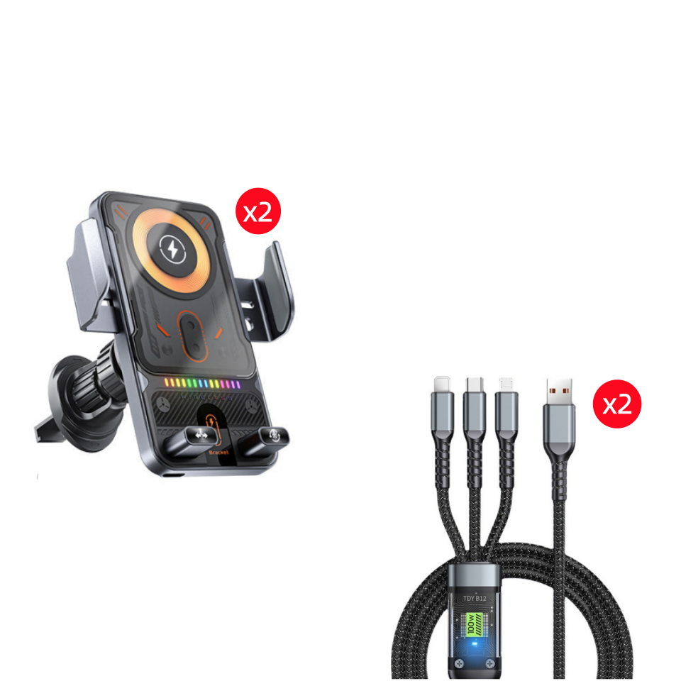 🔥2-in-1 Infrared Motorized Car Mount | 360° Rotation + Wireless Charging 🚗💨 Great Deal!