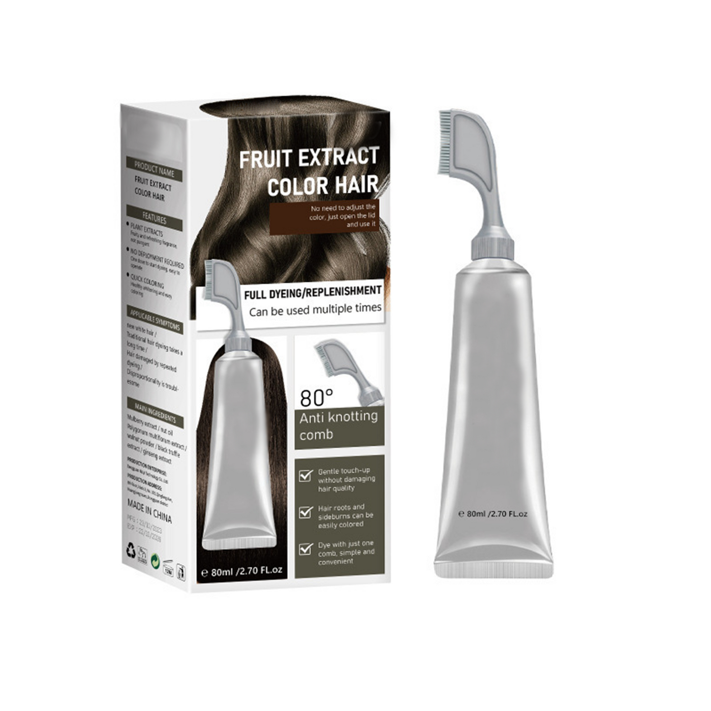 🔥Hot Sell TODAY | Instant Gray Coverage Hair Dye Comb for Men & Women