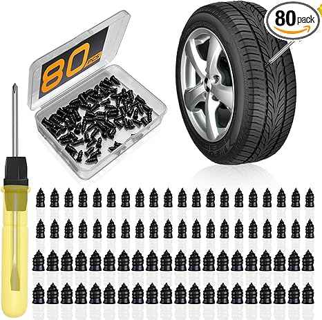 ๐ 80PCS Tire Repair Rubber Nails | Vacuum Tire Screw Plug Kit