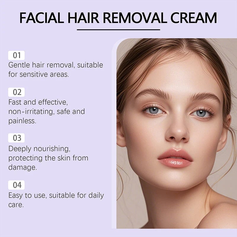 🔥 Today!-Buy 2 Get 1 FREE🔥Gentle and Painless Facial Hair Removal Cream