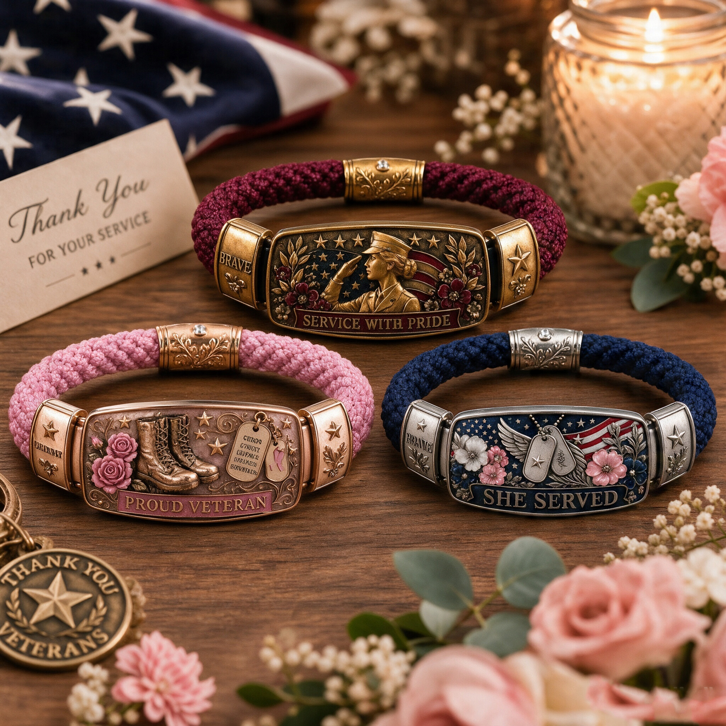 ✨ Servicewomen Veteran Bracelet | A Proud Tribute to Women Who Served