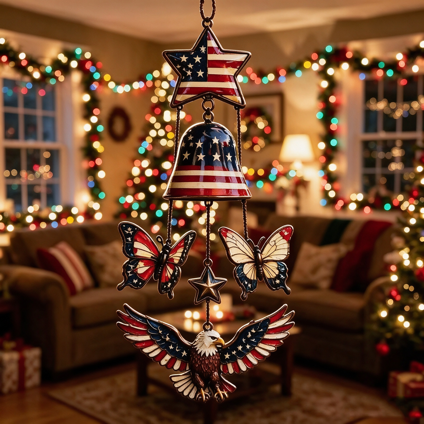 🎇🦅 Celebrate America 250🔥 Patriotic Commemorative Wind Chime | A Meaningful Gift for Proud Patriots
