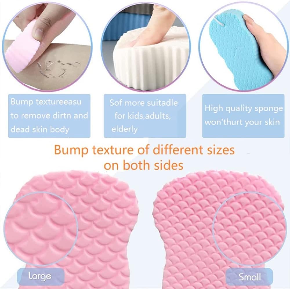 🧽Magic Exfoliating Bath Sponge - Super Soft Exfoliating&Skin Friendly🩵 🧼 Reusable for Adults Children and Pregnant Women