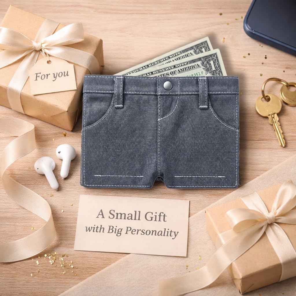 Mini Jeans Wallet with 4 Card Slots