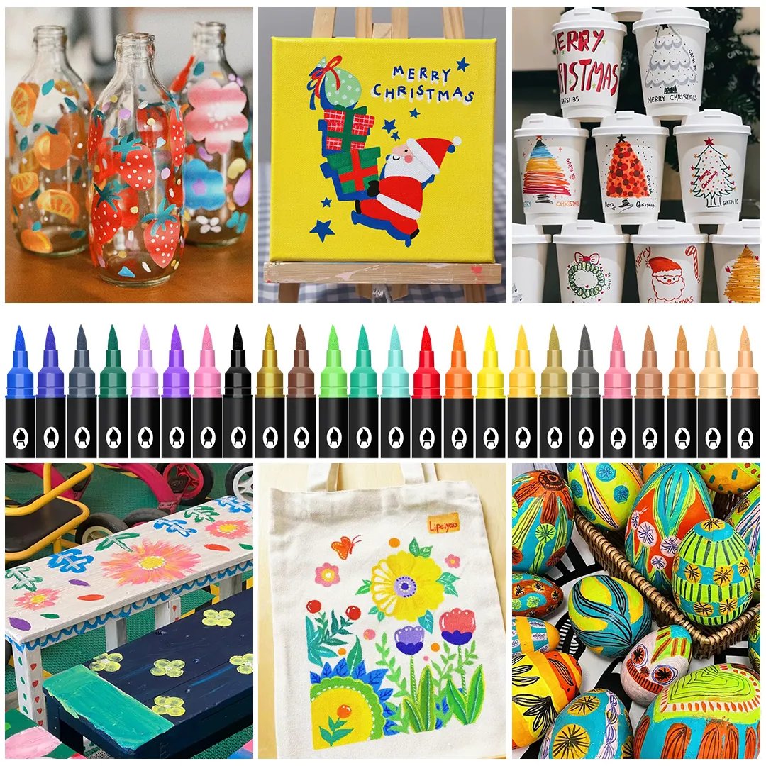 🔥Last Day Promotion-52% OFF - Dual Tip Acrylic Paint Pen Marker🖊️✏️🎨