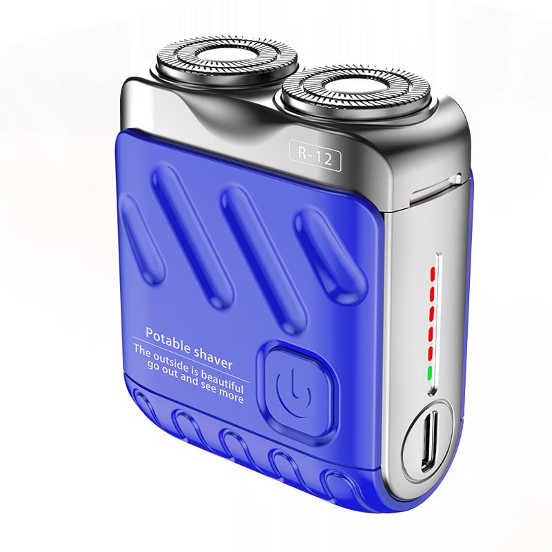 💥SAVE 50% 🪒 Portable Rotary Dual Ring Electric Shaver | Mini USB Rechargeable Pocket Travel Razor For Men