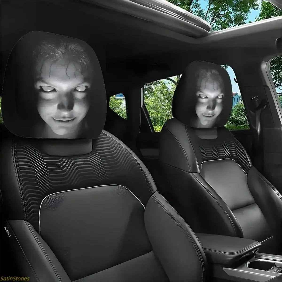 🔥 2PCS Headrest Covers | Universal Fit Car Interior Decor