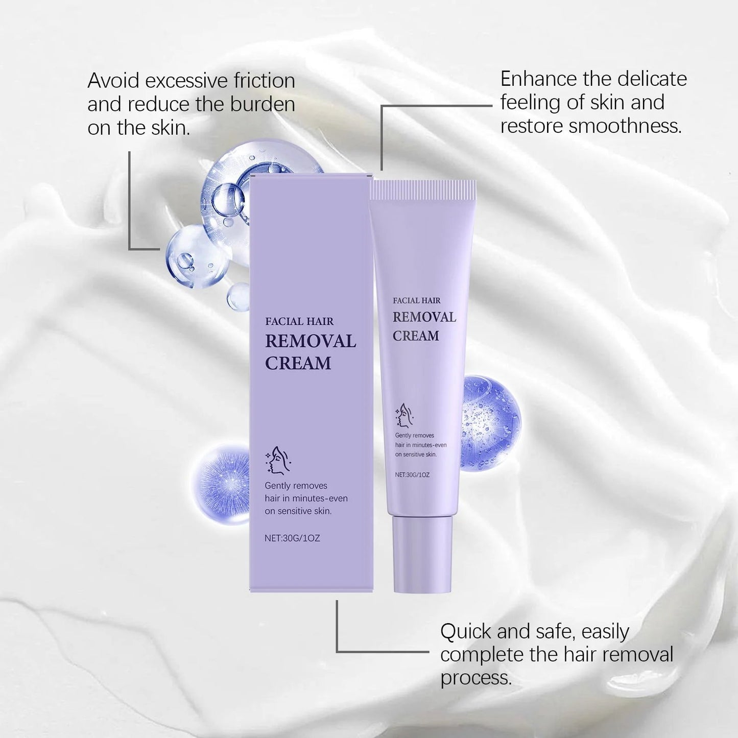 🔥 Today!-Buy 2 Get 1 FREE🔥Gentle and Painless Facial Hair Removal Cream