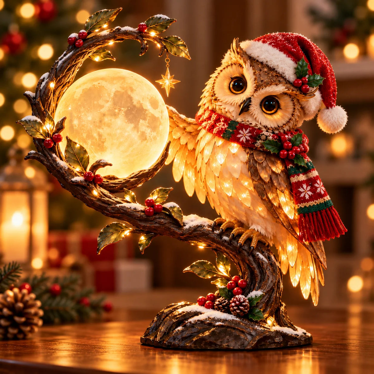 🎄 Christmas Limited-Time Sale | Moonkeeper Owl™ – Lighted Christmas Owl