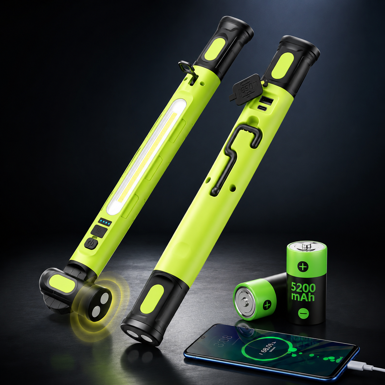 🔥Father’s Day 49% Off-Rechargeable LED Work Light – 3000LM Magnetic Portable Shop Light with 360° Rotation & Power Bank Function 🔦