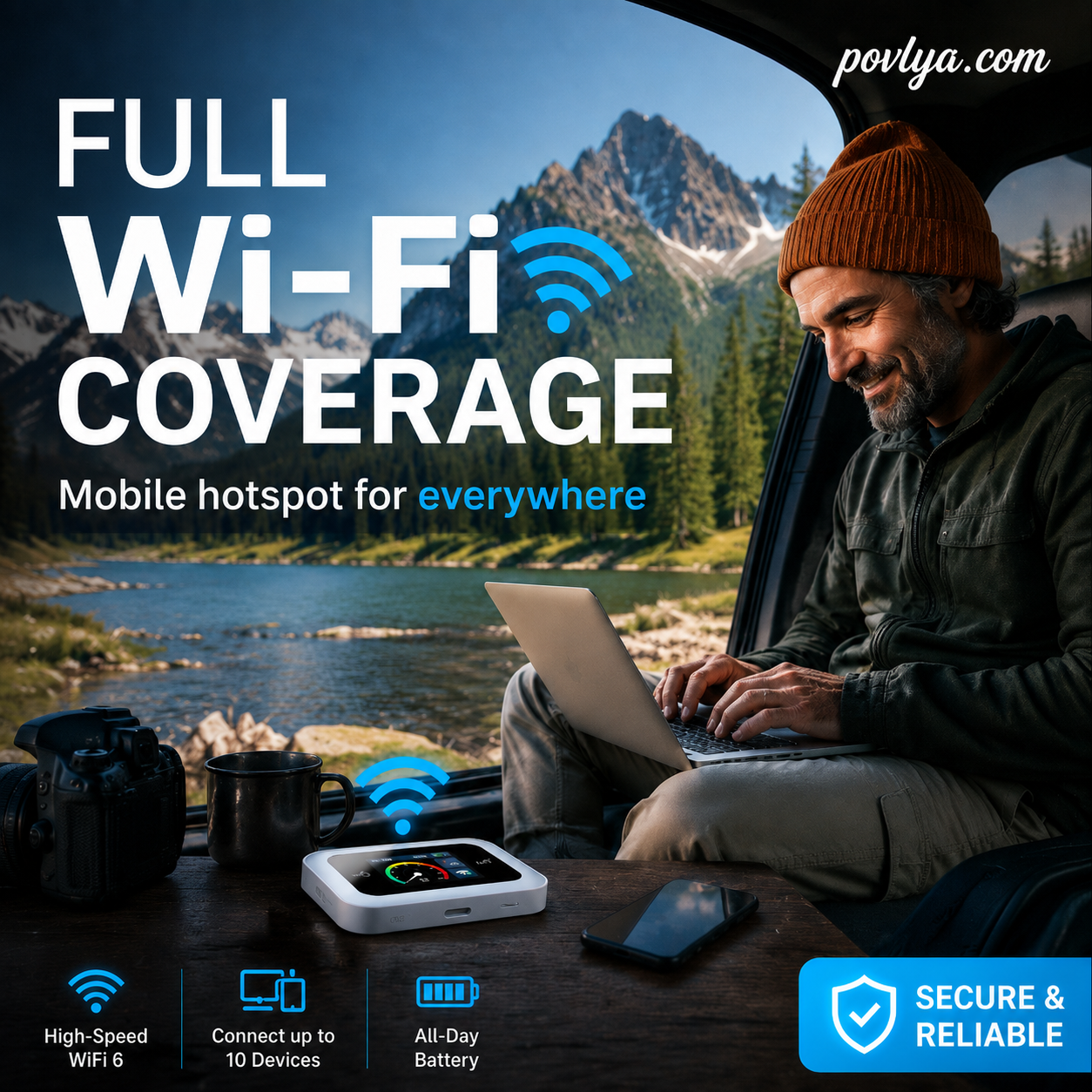 2026 HOT SALE50K+ SOLD! 50% OFF! Mobile Hotspot โ Portable WiFi, full coverage anywhere. No contract, no setup. Stay connected on the go!