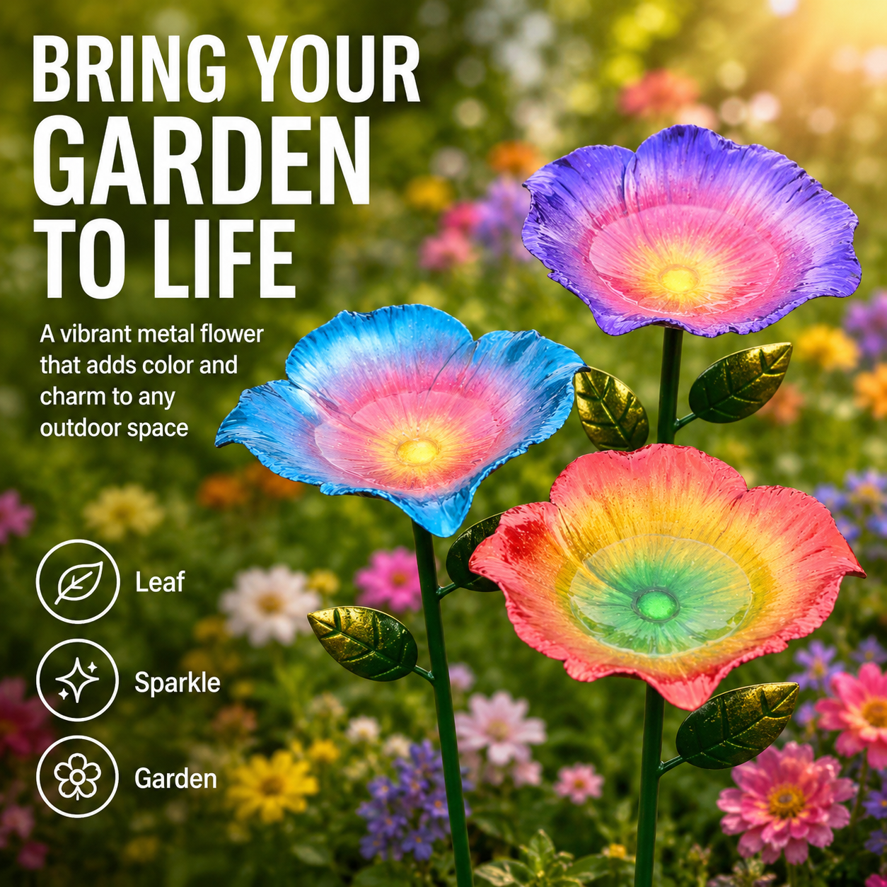 🔥LIMITED FLASH SALE🦜 Colorful Floral Bird Feeder Stake | Wildlife Garden Must-Have