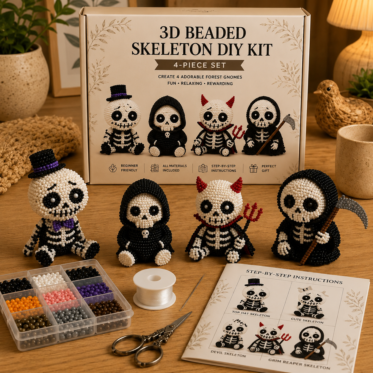 🏆Limited Time Sale 50% OFF🧵✨Petite 3D Beaded Animal Craft Kit
