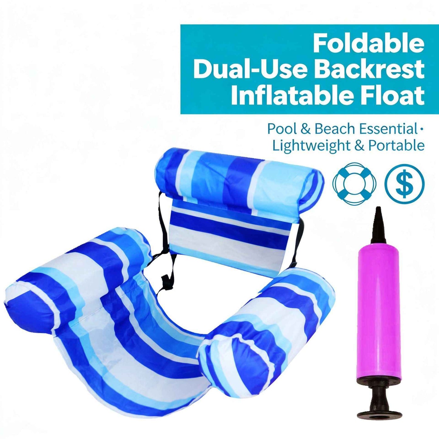 💺 50% OFF NOW! 🌴 Inflatable Floating Chair – Tropical Leaf & Ultra-Light 🌊