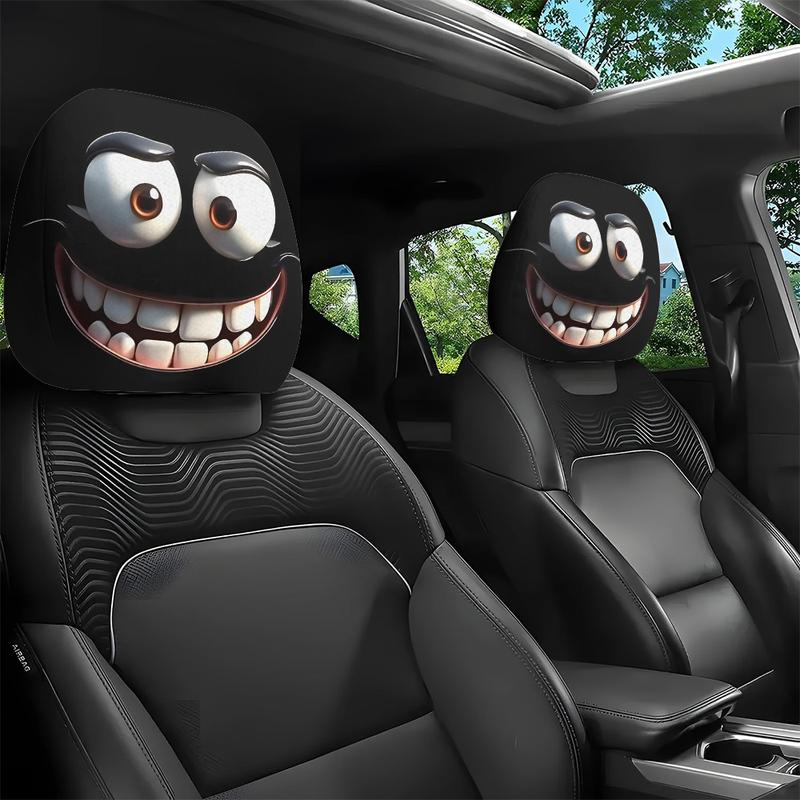 π Funny Cartoon Car Headrest Covers β 2PCS Universal Fit π