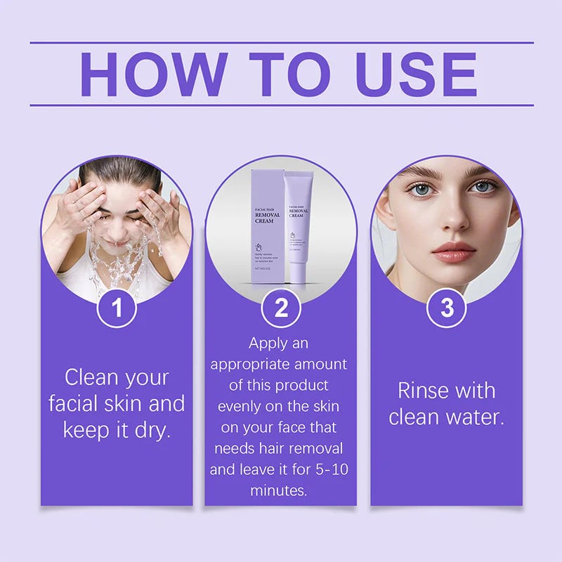 🔥 Today!-Buy 2 Get 1 FREE🔥Gentle and Painless Facial Hair Removal Cream