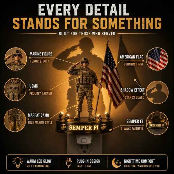 🔥LAST DAY 49% OFF- U.S. Marine Corps Semper Fi Shadow Night Light