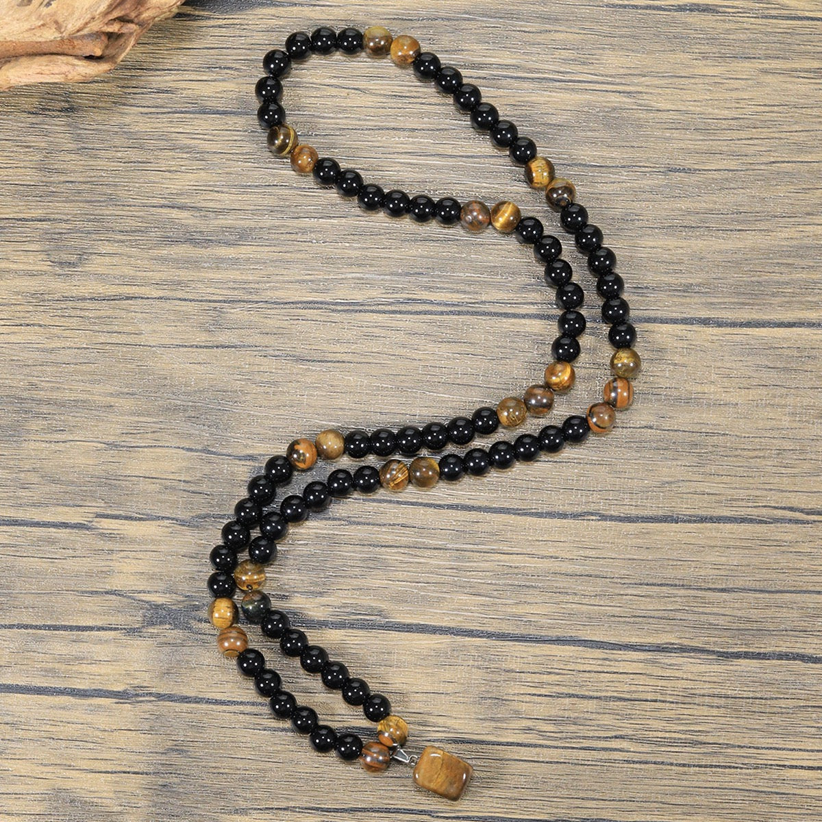 ✨ Money Attraction Necklace With GreenAventurine & Tiger Eye Pendant Healing Crystal Stone