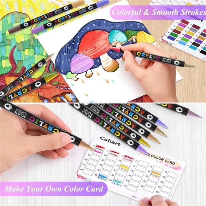🔥Last Day Promotion-52% OFF - Dual Tip Acrylic Paint Pen Marker🖊️✏️🎨