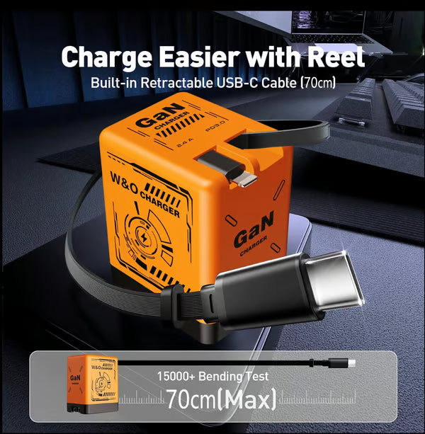 š„W&O 2-in-1 GaN Compatible with Fast Charger