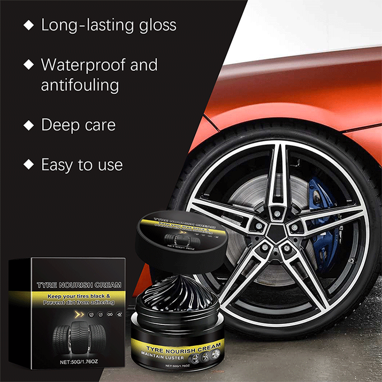 ✨ Tire Shine Wax | Deep Black Gloss & Dirt Repellent
