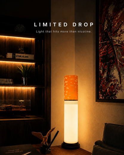 🚬 Cigarette Tube Shaped Marlboro Style Floor Lamp | Retro Industrial Novelty Ambient Light
