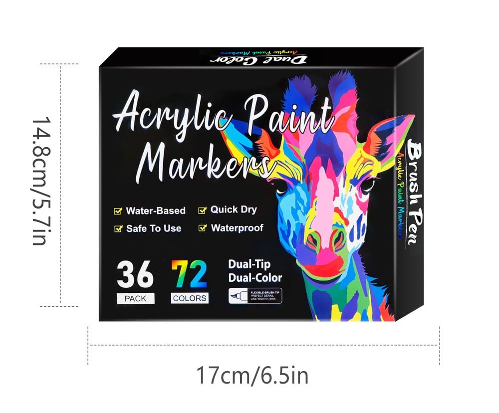 🔥Last Day Promotion-52% OFF - Dual Tip Acrylic Paint Pen Marker🖊️✏️🎨