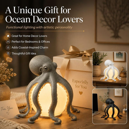 🎁🎉Only $21.99 This Week🌟🐙 Ocean Sculpture Octopus Ambient Table Lamp