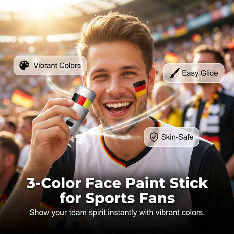 3-Color National Flag Face Paint Stick for Sports Fans