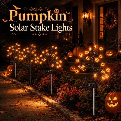 🎃 Pumpkin Solar Stake Lights  – Light Up Your Halloween Yard 🎃✨