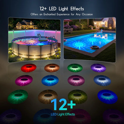 💥Limited Time 49% OFF🌈 Solar Floating Pool Lights | RGB Remote Control