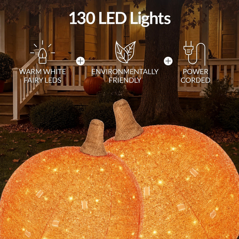 2-in-1 Lighted Pumpkin Set: Perfect Decor from Halloween to Thanksgiving! ✨