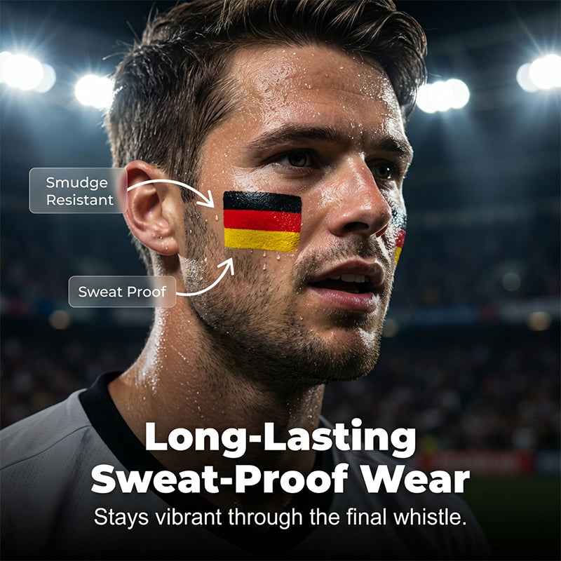 3-Color National Flag Face Paint Stick for Sports Fans