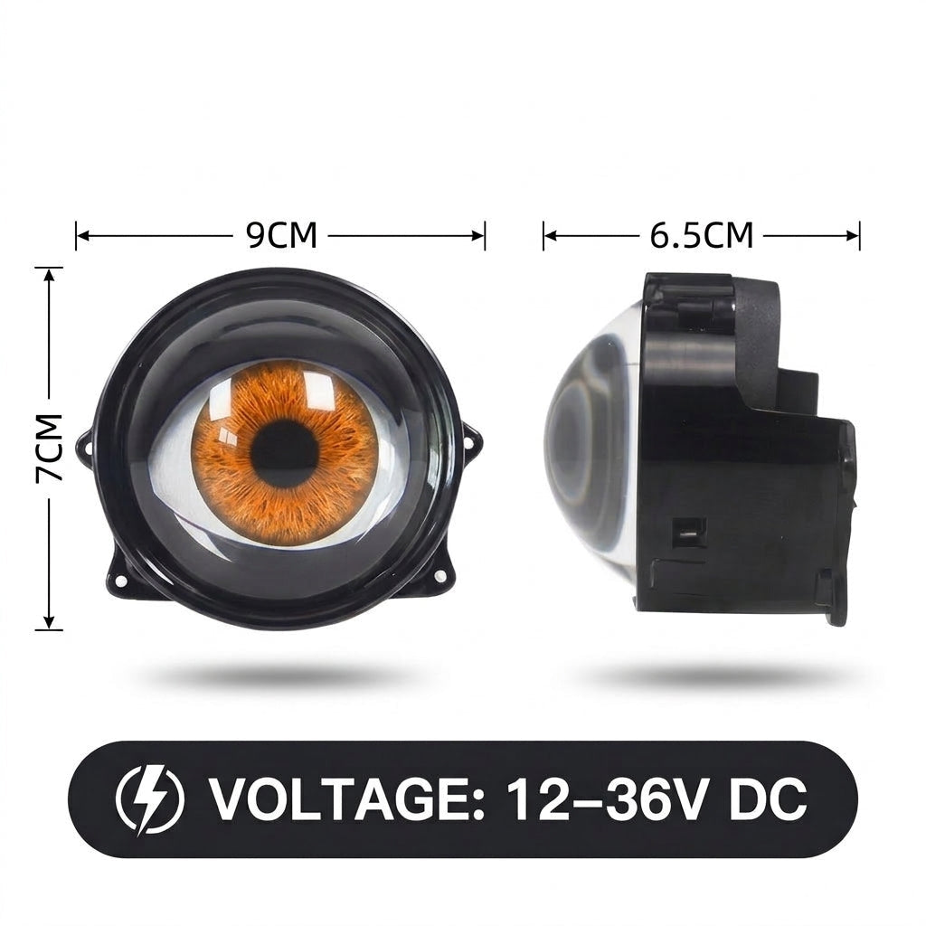 👿 Universal LED "Demon Eye" Car Headlight with Remote-Controlled Dynamic Ambient Lighting