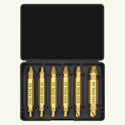 🔥🛠️ Stripped Broken Screw Remover, 🔩6 Counts Set Easy Out Bolt Extractor