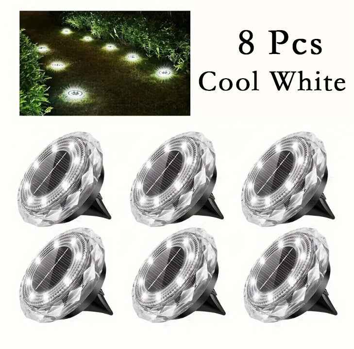 ✨ Solar Outdoor Lights 8 PCS | Waterproof 8LED Lawn Lighting