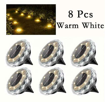 ✨ Solar Outdoor Lights 8 PCS | Waterproof 8LED Lawn Lighting