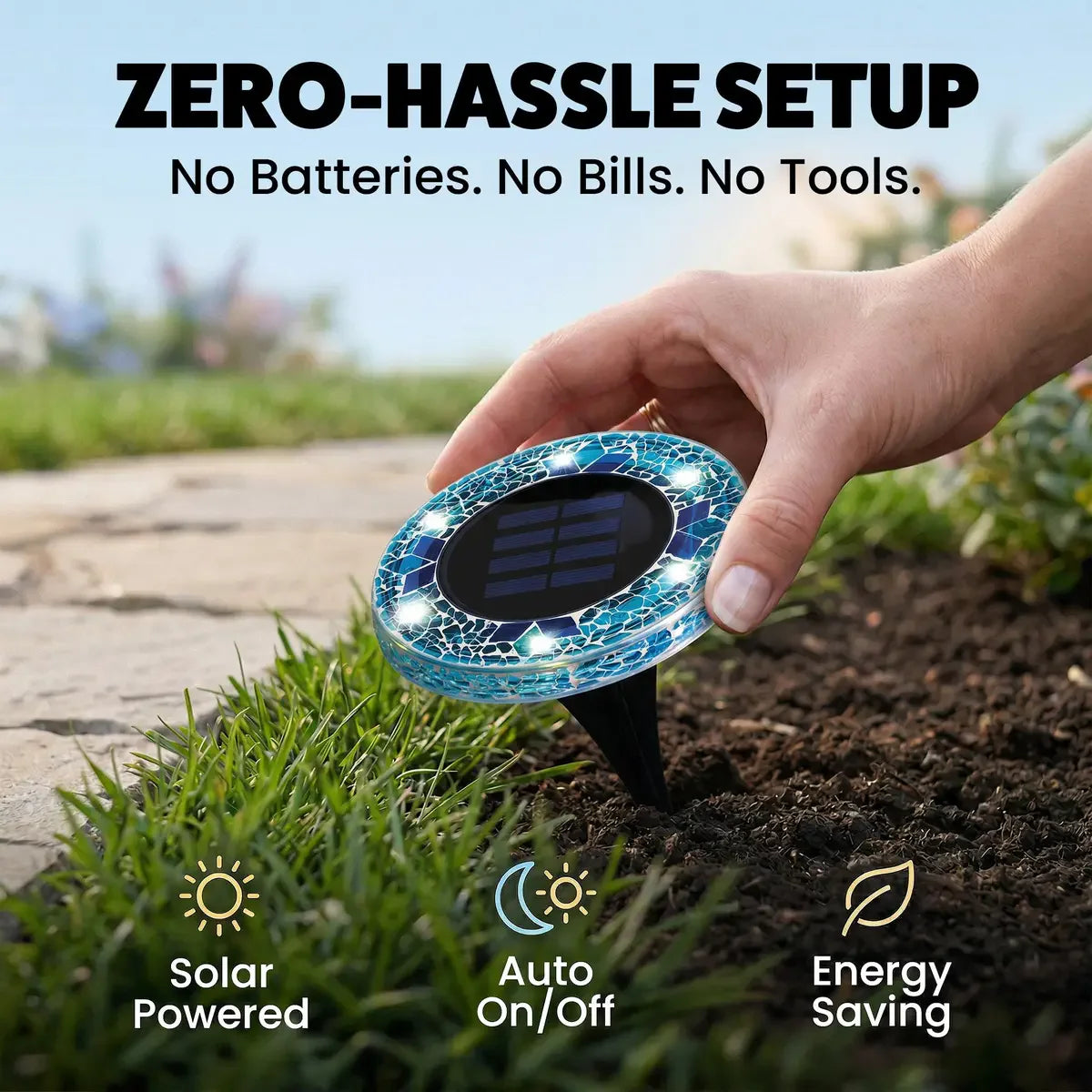 Mosaic Solar Disk Lights