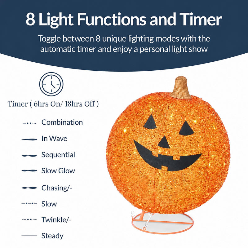 2-in-1 Lighted Pumpkin Set: Perfect Decor from Halloween to Thanksgiving! ✨