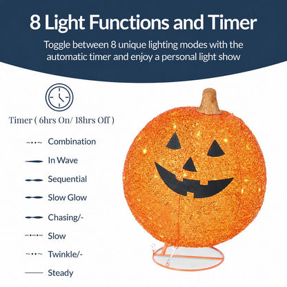 2-in-1 Lighted Pumpkin Set: Perfect Decor from Halloween to Thanksgiving! ✨