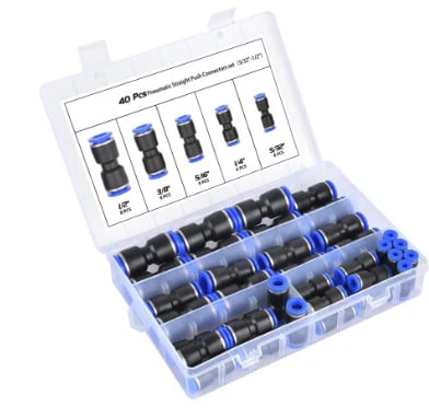 🔥1/4 Inch Pneumatic Push-to-Connect Air Hose Fittings Kit