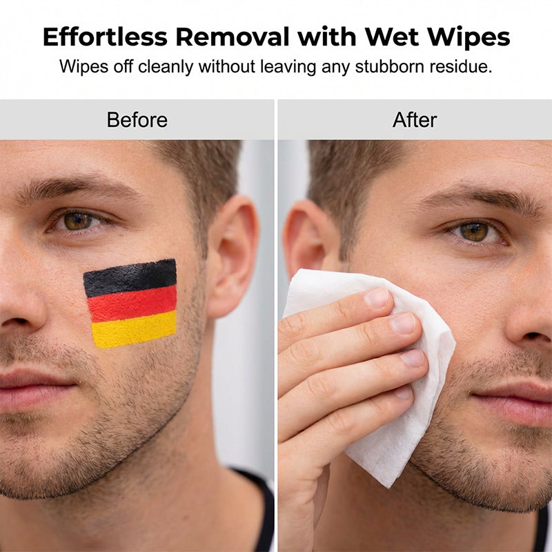 3-Color National Flag Face Paint Stick for Sports Fans