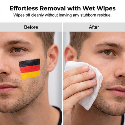 3-Color National Flag Face Paint Stick for Sports Fans